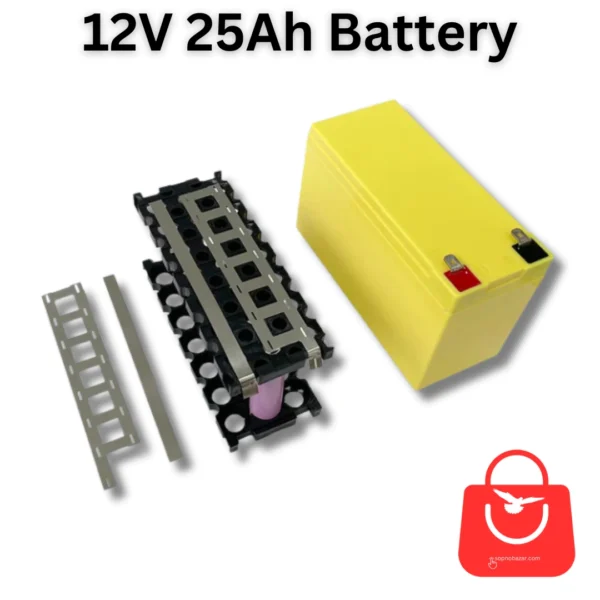 12V 25Ah Lithium-ion Battery Case/Box with BMS Nickel Strip best for DIY