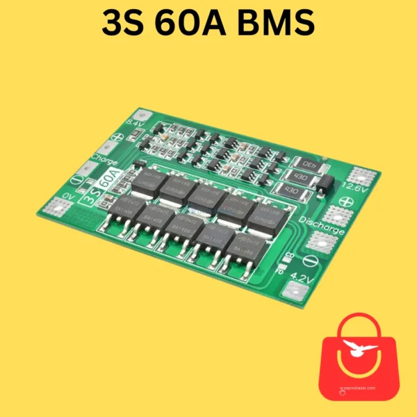 3S 60A BMS Balanced 18650 Li-ion Battery Protection Board