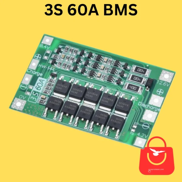 3S 60A BMS Balanced 18650 Li-ion Battery Protection Board