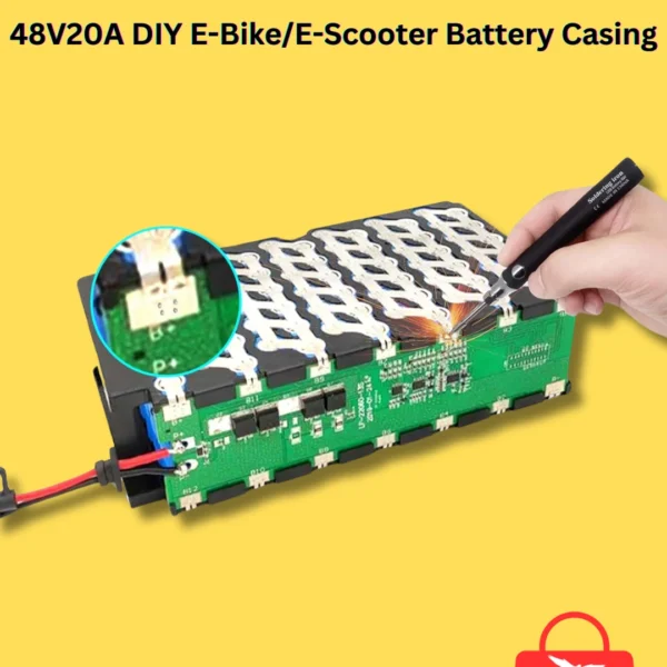 48V Electric Bike Lithium Battery Case with 20A Balance BMS for DIY E-Bike E-Scooter Battery - 13S 6P